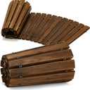 Coperat 6FT Wooden Garden Pathway,Outdoor Roll Out Decorative Curved Walkway,Weather-Resistant Patio Path,Non-Slip Pavers Boardwalk for Garden, Backyard, Beach, Wedding Party Pathways (Brown)