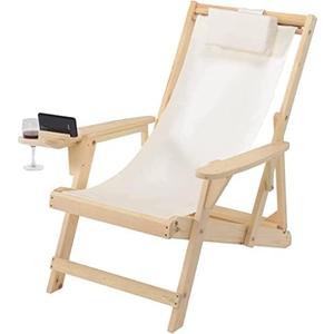 W Home Romantic-Sling Lounge Chair, Natural/Beige