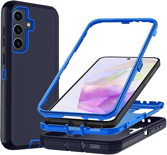 for A36 5G Phone Case, Heavy Duty Protective Galaxy A36 Case, 3 in 1 Drop-Proof Samsung Galaxy A36 5G Case [No Screen Protector] for Galaxy A36 5G Case Blue