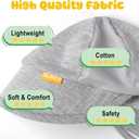 Baby Sun Hat with Breathable Mesh, Neck Flap Infant Unisex Boys Girls Toddler UPF 50+ Summer Beach Swim Adjustable (Gray)