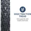 YUNSCM 2-PCS 12 inch Bike Tires 12x1.95 (53-203) and 12.5" Bike Tubes Schrader Valve Compatible with 12 x 1.95 12x2.0 All-Terrain Directional Tread Bicycle Tires and Tubes