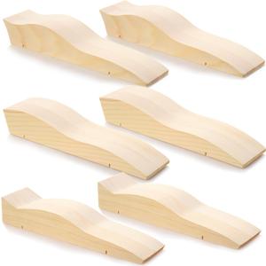 6 Pcs Derby Car Kit Body Blocks, Pinewood Block Race Pre-Cut Car Body Blocks with Pre-drilled Axle Holes for DIY Shape Paint Race Cars Racing (Wheels & Axles Not Included) (Creative Style)