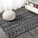 JONATHAN Y Boho Vintage Diamond Black/Ivory Square Area Rug 3X3 ft, Moroccan Hype for Living Room, Bedroom, Kitchen, Office, Easy-Cleaning, High Traffic, Pet-Friendly, Non-Shedding (MOH101D-3SQ)