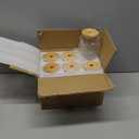 16 Oz Drinking Glasses with Bamboo Lids and Glass Straw - 6 Pcs Glass Cups Beer Ice Coffee Glasses Cute Aesthetic Cup Great for Coffee Bar Accessories Include 2 Cleaning Brushes