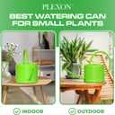 Plexon Long Spout Watering Can Indoor Plants, 40 oz Small Watering Can Pot Metal for Garden Flowers House Plants Mini, Powder Coated, for Mom Girlfriend Daughter, Green