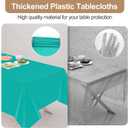 Teal 16 Pack 54 x 108 Inch Plastic Tablecloths, Disposable Rectangle Tablecloth, Party Table Cover Plastic Table Cloth