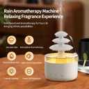 Bedroom Cloud Rain Humidifier, Essential Oil Diffuser with 7-Color LED Mood Light, Bedroom Sleep Aid with White Noise Rain Sound, Auto Shutdown Protection, Suitable for Home/Office/Daycare (White)