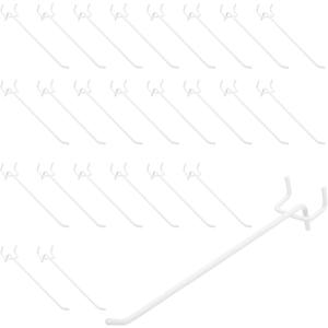 uxcell 50 Pcs Heavy Duty Pegboard Hooks, 6-inch Shelving Hooks for 1/4" Pegboard, Pegboard Display Hook Holder Organizer for Garage, Office, and Kitchen, White