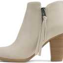 Soda Women's Ages Tassel Zip Chunky Heel Bootie 38
