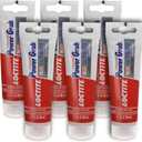 Loctite Power Grab Ultimate Crystal Clear Construction Adhesive, 2.7 fl oz Tube, 6 Pack - Versatile Construction Glue for Glass, Wood, Metal & More
