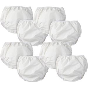 Gerber Unisex-Baby Toddler 8 Pack Waterproof Diaper Cover (3T (4 Pairs), White)