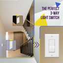 ENERLITES 3-Way Decorator Paddle Rocker Light Switch, Gloss Finish, Single Pole or Three Way, 3 Wire, Grounding Screw, Residential Grade, 15A 120V/277V, UL Listed, 93150-W-10PCS, White (7 Pack)