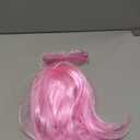 MIAHART Pink Short Bob Wig and Sunglass Set, Neon Colored Wigs Costume Colorful Cosplay Wigs Daily Party Hairpieces for Bachelorette Glow in The Dark Neon Party Favors Halloween Decorations Supplies