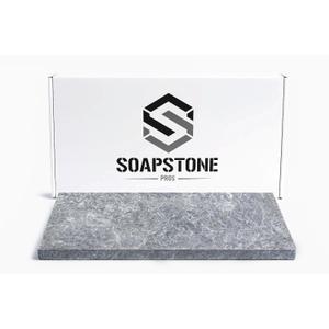 GREYSTONE Rectangular Grilling Stone 16" x 8" Non-Stick, Natural, NonPorous BBQ Stone for Grill & Oven No Oil, No FlareUps, Steady Heat One Stone That Does It All - Sear, Grill, Roast, Bake!