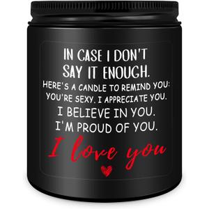 Homsolver Anniversary Birthday Gifts for Him Boyfriend, Unique Romantic Gift for Him Lavender Candle, Funny Romantic Anniversary Birthday Gifts for Him, Boyfriend
