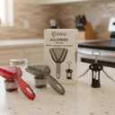 Jar Opener for Weak Hand & Seniors with Arthritis BY HPBIZ With Wine&Bottale Opener (RED)