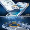 SUCGLES for iPhone 15 Case with MagSafe [Ultra Strong Magnetic] [12FT Military Drop Protection] [Shockproof Bumper] Slim Thin Mag Safe Phone Cover 6.1" for Apple iPhone15 (Sierra Blue)