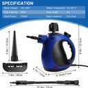 KLONA Steam Cleaner, Multi-Purpose Handheld Steam Cleaner with 10 Accessories, Steam Cleaning Handheld for Removing for All Dirt, Upholstery Furniture, Sofa, Tiles, Floor, Window, Bathroom.