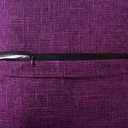 HAUSSY Purple Linen Decorative Throw Pillow Covers 14x14 Inch Set of 2,Square Cushion Case with 3 Vintage Buttons,Modern Farmhouse Home Decor for Couch,Bed