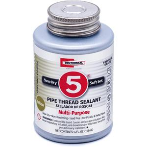 Rectorseal 25631 4-Ounce No. 5 Pipe Thread Sealant , Yellow , 4 fl. oz.
