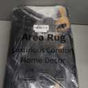 Yinhua Washable Rug 5x7, Marble Black and Gold Rugs Non Slip, Abstract Area Rugs Low Pile, Soft Faux Wool Modern Throw Rug Pet Friendly, Contemporary Floor Carpet for Living Room Bedroom Kitchen