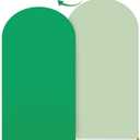 HEMMOTOP 7.2 ft Arch Backdrop Cover(One Piece Double Color), Green and Sage Green Spandex Arch Stand Covers, Fabric Stretchy Background for Balloon Arches, Wedding, Birthday Party, Baby Shower
