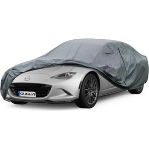 16 Layers Car Cover for Sports Coupe Small Car Waterproof All Weather, Universal Fit Mazda Miata/MX-5, BMW Z3, Honda S2000, Chrysler Crossfire, Saturn Sky, Pontiac Solstice etc.