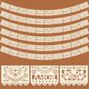 TaoBary 6 Pack Cream Mexican Papel Picado 118 Feet Mexican Wedding Party Banner Cielito Lindo Party Decoration Dia De Los Muertos Decor Fiesta Banner for Mexico Wedding Supplies (Amor)