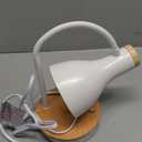 Metal Desk Lamp Wireless Charging Table Lamp Touch Reading Lights Arc Desk Lamps for Bedroom, 3 Way Dimmable Bedside Lamp with USB Charging Ports Lamp for Study Room and Office (White)