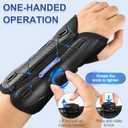 NEENCA Carpal Tunnel Wrist Brace for Night Support, Knob Adjustable Hand Brace for Tendonitis, Arthritis Pain, Sprain, Wrist Splint Support with Sleeves for Women&Men. (Black, Small, Left Hand)