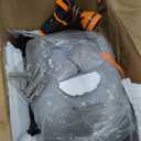 Giraffe Tools Ground Mounted Retractable Hose Reel 5/8 Inch x 92FT, Heavy Duty Automatic Rewind Garden Hose Reel, with Flexible Swivel Base for Lawn, Concrete Floor