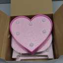 Aurelema 4 Pcs Mother's Day LED Lights Light up Letters Mom Light Sign Battery Powered Heart up Letters for Mom Party Decor Night Home Family Supplies (Pink)