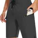 22" Men's Board Shorts Swimwear No Mesh Lining - Long Swim Trunks Surf Shorts Bathing Suit with Zipper Pocket UPF50+ (30)