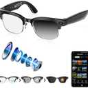 SGUKZF AI Smart Glasses with Camera, 4K EIS, Real-Time Translation | AI Object Recognition, Open-Ear Speakers, AI Voice Assistant, Bluetooth Calling, IP66 Water Resistance, Photochromic Lenses