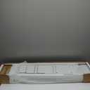 SoBuy Tall Narrow Storage Cabinet, Skinny Bathroom Cabinet with Adjustable Shelves Slender, Anti-Tipping Floor Standing Cupboard, Pinstripe White BZR160-W