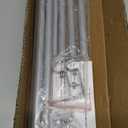 Curtain Rods for windows 66-120 inch, 5/8 inch Decorative Silver Splicing Heavy Duty Metal Curtain Rod set with Brackets