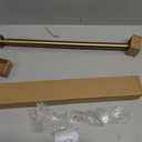 Ivilon Tension Curtain Rod - Spring Tension Rod for Windows or Shower, 24 to 36 Inch. Warm Gold