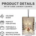 Christmas Car Air Freshener 3 Pcs, Vintage Winter Xmas Books Santa Cabin Pine Tree Forest Hanging Air Freshener for Cars Closet Drawer Books, Christmas Car Accessories for Women Men