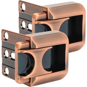 CZU Home Door Lock Security, Upgraded Safety Childproof Door Reinforcement Lock Latch (2-Pack), Extra Defend Door Lock for Inward Swinging Door (Bronze)