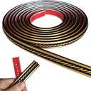 Peel and Stick Molding Trim Self Adhesive Flexible Wall Trim Crown Molding 3D Strip for Tile Wood Wall Panels Picture Mirror Frame Border Edge Corner Ceiling Wallpaper Decor (Black Gold, 200 inches)
