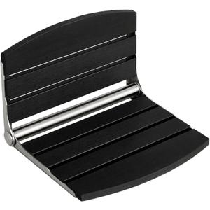 17.5" Wall Mounted Shower Seat, Fold Down Shower Seat Wall Mounted, HDPS Foldable Shower Seat, Folding Shower Seat Attached to Wall, for Inside Shower, Home Care(Black)