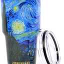 Jormungand 30 oz Tumbler Stainless Steel Vacuum Insulated Travel Mug with Leak Proof Lid Double Wall Coffee Cup Water Bottle for Cold Beverages 30oz Tumbler Starry Night