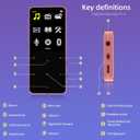 Mp3 Player with Bluetooth 5.3, Portable Digital Mp3 Music Player with Speaker, FM Radio, Voice Recorder, E-Book, Touch Buttons, Supports up to 128GB, (Rose Gold,64GB)