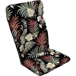 Arden Outdoor Adirondack or Rocking Chair Cushion, 20 x 17, Rain-Proof, Fade Resistant 17 x 20, Simone Black Tropical