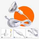 Bstrip Hanging Grow Light for Indoor Plant, 25W Full Spectrum Hanging Plant Light, 3000K LED Grow Light Bulbs with 16.4FT Power Cord, 1 Pack