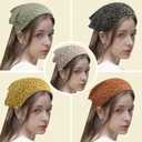 2 x 5 Pcs Floral Hair Scarf Elastic Headband, Bohemia Bandana Triangle Headscarf Flower Print Head Wrap Scarf Hair Accessories Headwear for Women(Mix Color)