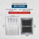 Fits 20x25 Duct Opening | Steel Return Air Filter Grille by Handua [Removable Door] for 1-inch Filters | Vent Cover Grill | White | HVAC Cold Air Intake Grille | Out Dim: 22 5/8"W X 27 5/8"H