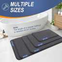 OLANLY Thick Memory Foam Bath Mat Rug 34x21, Extra Soft Absorbent Bathroom Rug, Quick Dry Bath Mats, Non-Slip, Machine Washable Carpet for Bathroom, Tub and Shower, Home Decor Accessories, Dark Grey