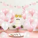 Some Bunny is One Theme Birthday Party Decorations Pink Rabbit For Girls Birthday Party Decoration Supplies Balloons Bunny Garland
