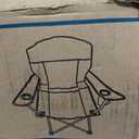 Elevon Camping Chair, Oversized Folding Chair with Canopy, Portable Outdoor Chair with Arms, Cup Holder and Carry Bag for Camping, Fishing, Beach, and Sports, Turquoise
